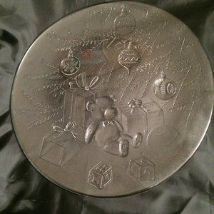 Christmas Bear Gifts Serving Glass Platter/Plate